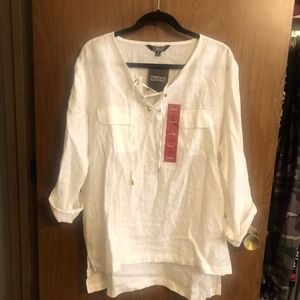 XL White Linen shirt